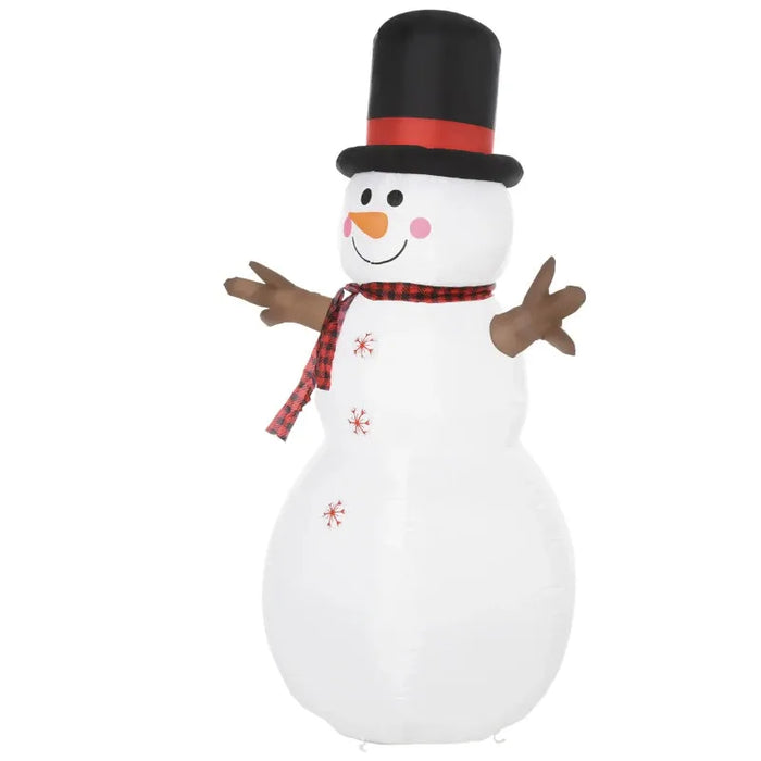 6FT Giant Inflatable Snowman with LED Lights - Little and Giant Explorers HOMCOM