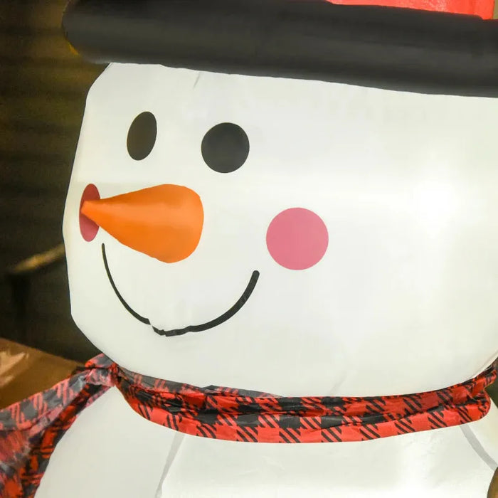 6FT Giant Inflatable Snowman with LED Lights - Little and Giant Explorers HOMCOM