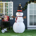 6FT Giant Inflatable Snowman with LED Lights - Little and Giant Explorers HOMCOM