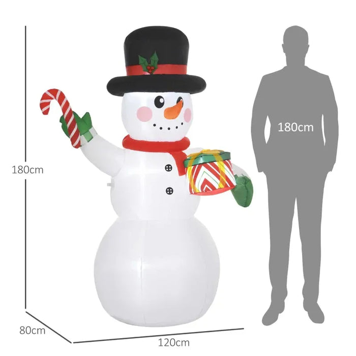 6FT Inflatable Christmas Snowman with Accessories - Little and Giant Explorers Outsunny