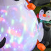 6FT Inflatable Christmas Snowman with Three Penguins - Little and Giant Explorers HOMCOM