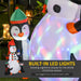 6FT Inflatable Christmas Snowman with Three Penguins - Little and Giant Explorers HOMCOM