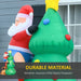 6FT Christmas Inflatable Tree with Santa Claus and Dog - Little and Giant Explorers HOMCOM