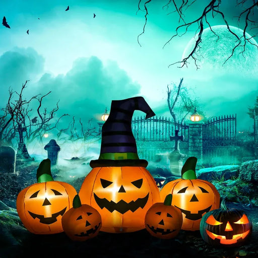 6FT Inflatable Halloween Pumpkins with LED Lights - Little and Giant Explorers Outsunny