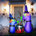 6FT Inflatable Halloween Witches and Cauldron with LEDs - Little and Giant Explorers HOMCOM