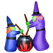 6FT Inflatable Halloween Witches and Cauldron with LEDs - Little and Giant Explorers HOMCOM