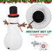 6FT Giant Inflatable Snowman with LED Lights - Little and Giant Explorers HOMCOM