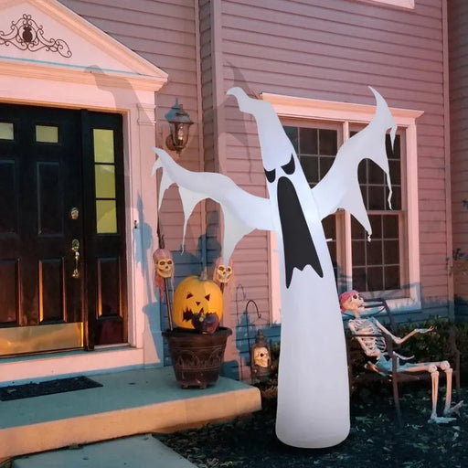 6FT LED Halloween Inflatable Decoration Floating Ghost - Little and Giant Explorers HOMCOM