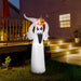 6FT LED Halloween Inflatable Ghost with Pumpkin - Little and Giant Explorers HOMCOM