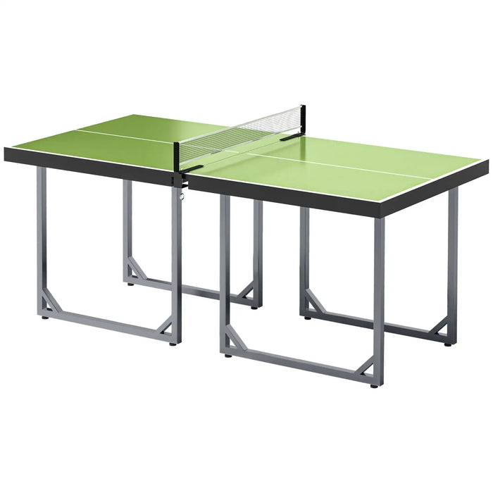 6FT Mini Table Tennis Table | Split Table Functionality for Compact Space Entertainment - Little and Giant Explorers HOMCOM