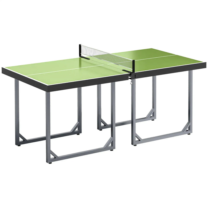 6FT Mini Table Tennis Table | Split Table Functionality for Compact Space Entertainment - Little and Giant Explorers HOMCOM