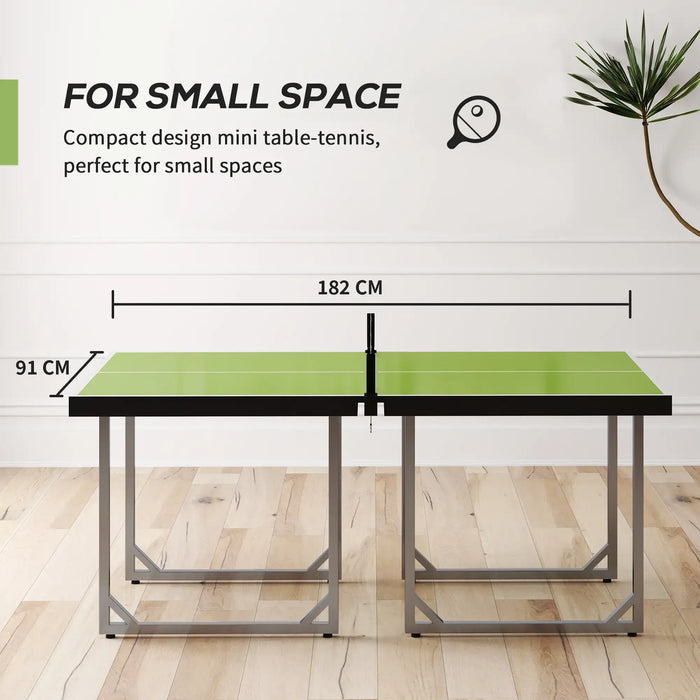 6FT Mini Table Tennis Table | Split Table Functionality for Compact Space Entertainment - Little and Giant Explorers HOMCOM
