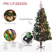 6FT Pre-Lit and Decorated Christmas Tree | Blue and Green - Little and Giant Explorers HOMCOM