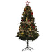 6FT Pre-Lit and Decorated Christmas Tree | Red and Green - Little and Giant Explorers HOMCOM