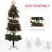 6FT Pre-Lit and Decorated Christmas Tree | Red and Green - Little and Giant Explorers HOMCOM