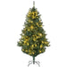 6ft Pre-Lit Artificial Christmas Tree | Warm White LEDs and ‘Merry Christmas’ Banner HOMCOM - Little and Giant Explorers HOMCOM