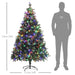 6FT Pre-lit Artificial Christmas Tree with Dual Colour LED Light - Little and Giant Explorers HOMCOM