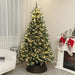 6FT Pre-lit Artificial Christmas Tree with Dual Colour LED Light - Little and Giant Explorers HOMCOM