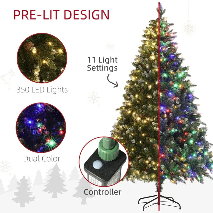 6FT Pre-lit Artificial Christmas Tree with Dual Colour LED Light - Little and Giant Explorers HOMCOM