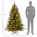 6FT Pre-lit Artificial Christmas Tree with Warm White LED Lights and 872 Tips - Little and Giant Explorers HOMCOM