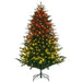 6ft Pre-Lit LED Lights Artificial Christmas Tree | Realistic Hinged Xmas Tree with Metal Base HOMCOM - Little and Giant Explorers HOMCOM