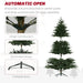 6ft Pre-Lit LED Lights Artificial Christmas Tree | Realistic Hinged Xmas Tree with Metal Base HOMCOM - Little and Giant Explorers HOMCOM
