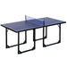 6ft blue professional table tennis table with split design and folding legs