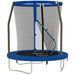 6FT Outdoor Trampoline with Safety Net | Blue and Black - Little and Giant Explorers SPORTNOW
