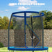 6FT Outdoor Trampoline with Safety Net | Blue and Black - Little and Giant Explorers SPORTNOW