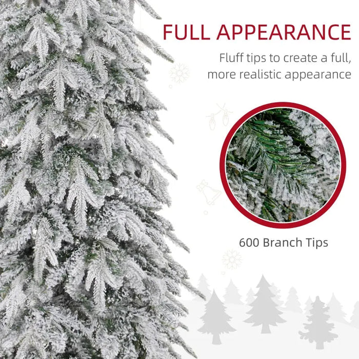 6FT Snow-Covered Artificial Christmas Tree - Little and Giant Explorers HOMCOM