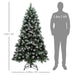 6FT Snow-Dipped Artificial Pine Christmas Tree - Little and Giant Explorers HOMCOM