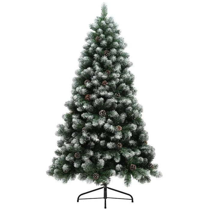 6FT Snow-Dipped Artificial Pine Christmas Tree - Little and Giant Explorers HOMCOM