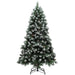 6FT Snow-Dipped Artificial Pine Christmas Tree - Little and Giant Explorers HOMCOM