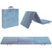 6FT Foldable Gymnastics Mat | Tri-Fold in Sky Blue - Little and Giant Explorers HOMCOM