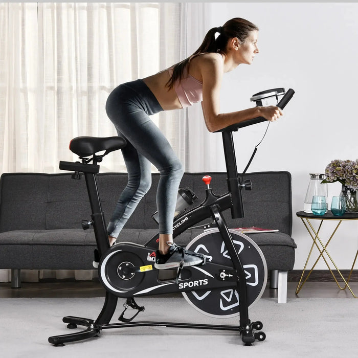 6kg Flywheel Fitness Cardio Workout Bike Trainer - Little and Giant Explorers SPORTNOW