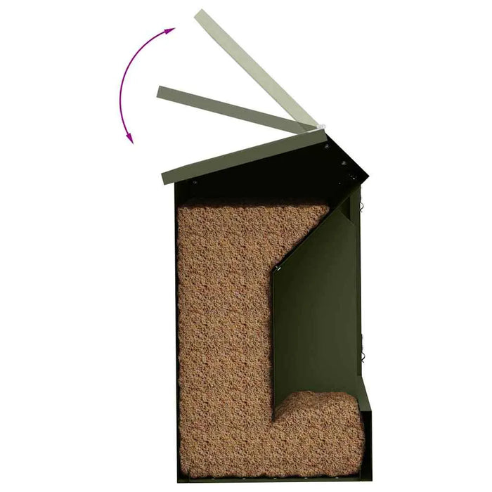 6kg Metal Rabbit Feeder – Olive Green | Cold-Rolled Steel with Clips and Drainage Holes VIDAXL - Little and Giant Explorers