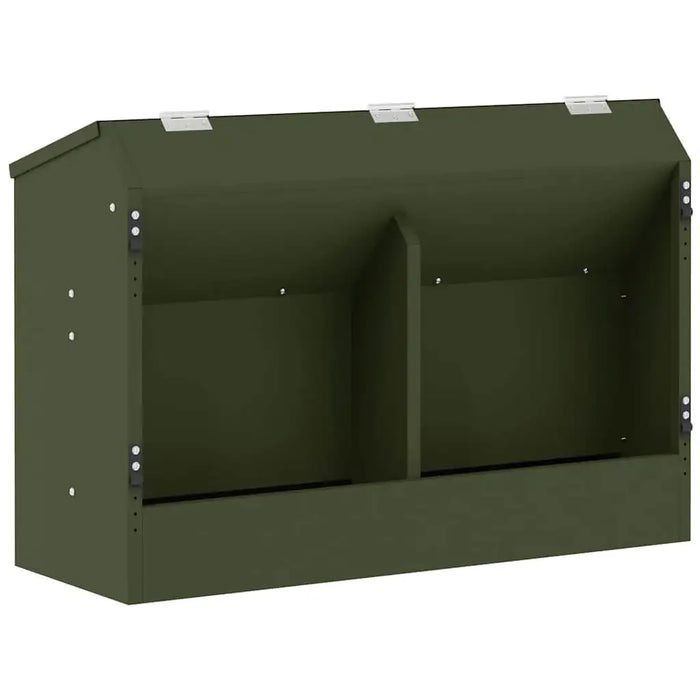6kg Metal Rabbit Feeder – Olive Green | Cold-Rolled Steel with Clips and Drainage Holes VIDAXL - Little and Giant Explorers