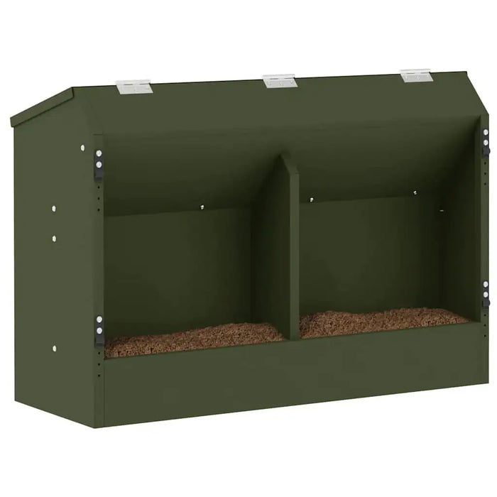 6kg Metal Rabbit Feeder – Olive Green | Cold-Rolled Steel with Clips and Drainage Holes VIDAXL - Little and Giant Explorers