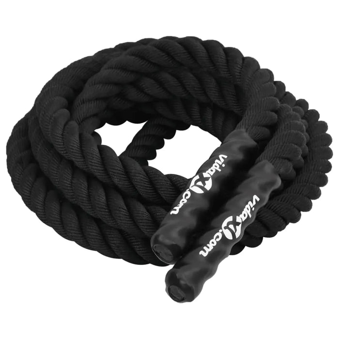 6m Battle Rope – Black | 38mm Diameter - Heavy-Duty Strength and Endurance Training Rope VIDAXL - Little and Giant Explorers vidaXL