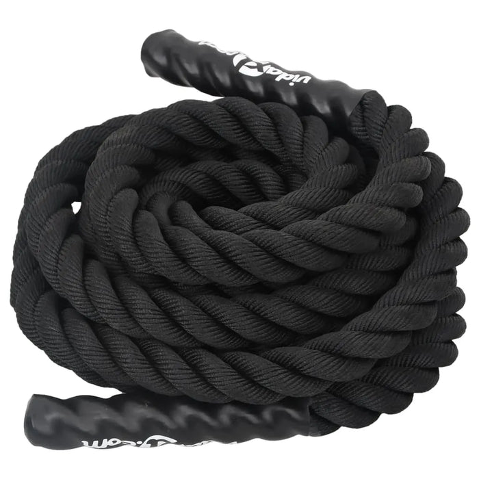 6m Battle Rope – Black | 38mm Diameter - Heavy-Duty Strength and Endurance Training Rope VIDAXL - Little and Giant Explorers vidaXL