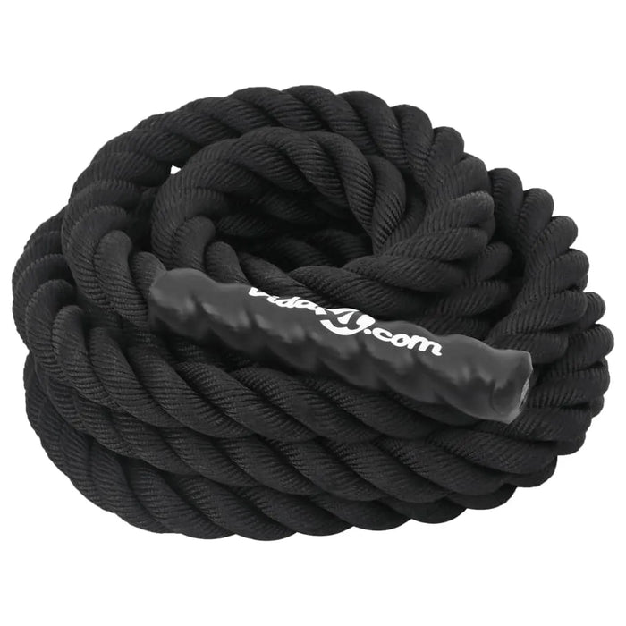 6m Battle Rope – Black | 38mm Diameter - Heavy-Duty Strength and Endurance Training Rope VIDAXL - Little and Giant Explorers vidaXL