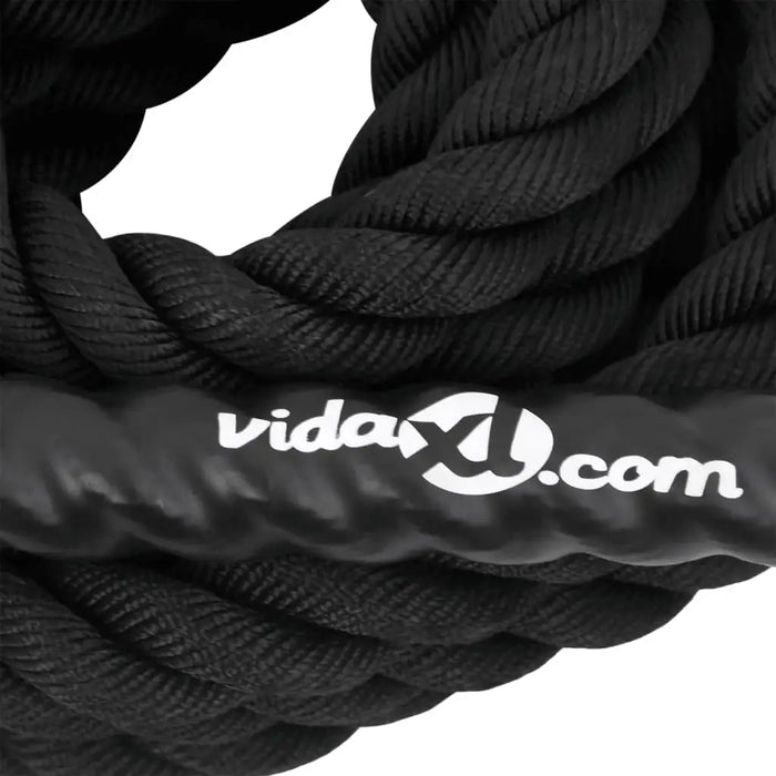 6m Battle Rope – Black | 38mm Diameter - Heavy-Duty Strength and Endurance Training Rope VIDAXL - Little and Giant Explorers vidaXL