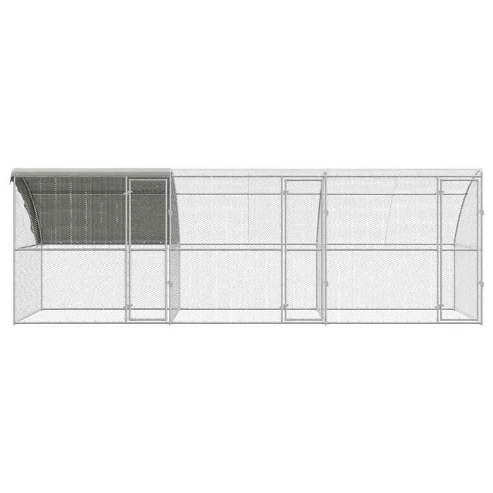 6m Rectangular Chicken Cage – Galvanised Steel | Weatherproof Outdoor Poultry Run VIDAXL - Little and Giant Explorers vidaXL