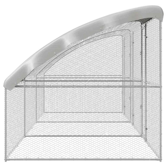 6m Rectangular Chicken Cage – Galvanised Steel | Weatherproof Outdoor Poultry Run VIDAXL - Little and Giant Explorers vidaXL