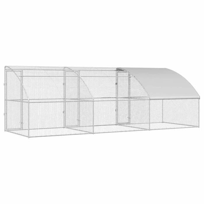 6m Rectangular Chicken Cage – Galvanised Steel | Weatherproof Outdoor Poultry Run VIDAXL - Little and Giant Explorers vidaXL
