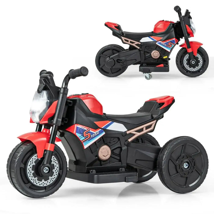 6V 2-in-1 Kids Electric Ride-On Motorbike – Red | Convertible 2/3-Wheel Design COSTWAY - Little and Giant Explorers Costway