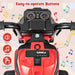 6V 2-in-1 Kids Electric Ride-On Motorbike – Red | Convertible 2/3-Wheel Design COSTWAY - Little and Giant Explorers Costway