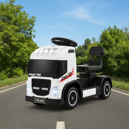 6V 2-in-1 Kids Ride-On Truck | Electric and Coasting Modes with Height Adjustable Seat - Little and Giant Explorers Costway