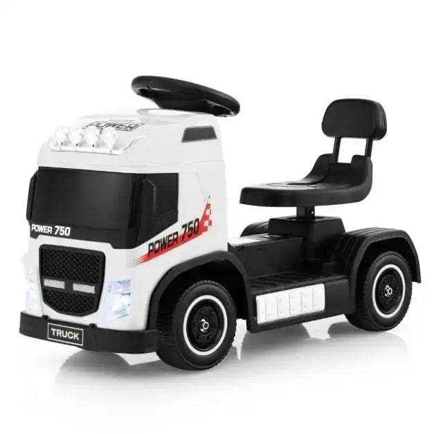 6V 2-in-1 Kids Ride-On Truck | Electric and Coasting Modes with Height Adjustable Seat - Little and Giant Explorers Costway