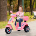 6V 3-Wheel Kids Electric Ride-On Motorcycle – Pink | Foot Pedal Control HOMCOM - Little and Giant Explorers HOMCOM